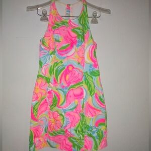 Lilly Pulitzer Pink Elephant, Monkey & Tiger Flower Print T-Back Dress Size 0